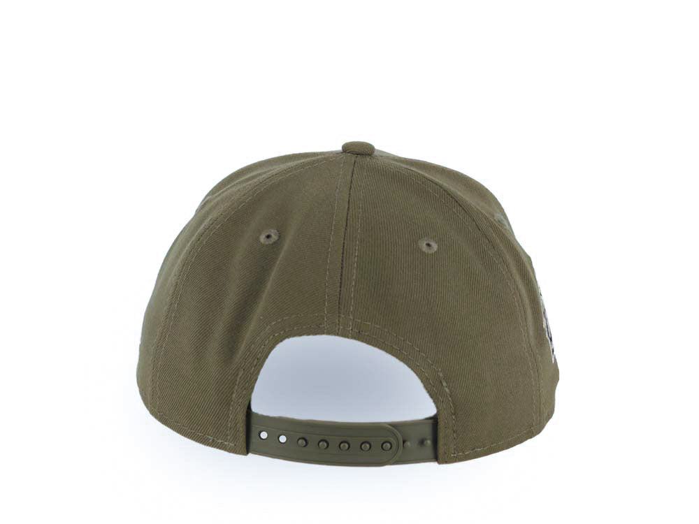 New York Yankees New Era MLB 9FORTY 940 Adjustable A-Frame Cap Hat Olive Green Crown/Visor White Logo 1998 World Series Side Patch