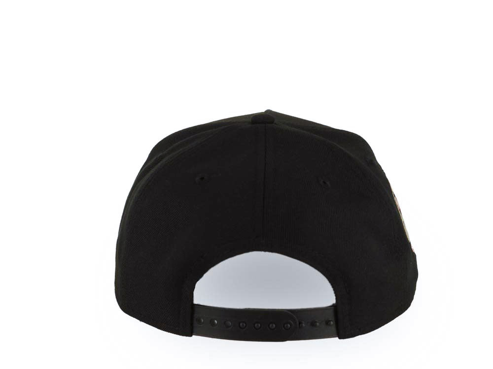 San Diego Padres New Era MLB 9FORTY 940 Adjustable A-Frame Cap Hat Black Crown/Visor White Logo With Rose 40th Anniversary Side Patch Red UV