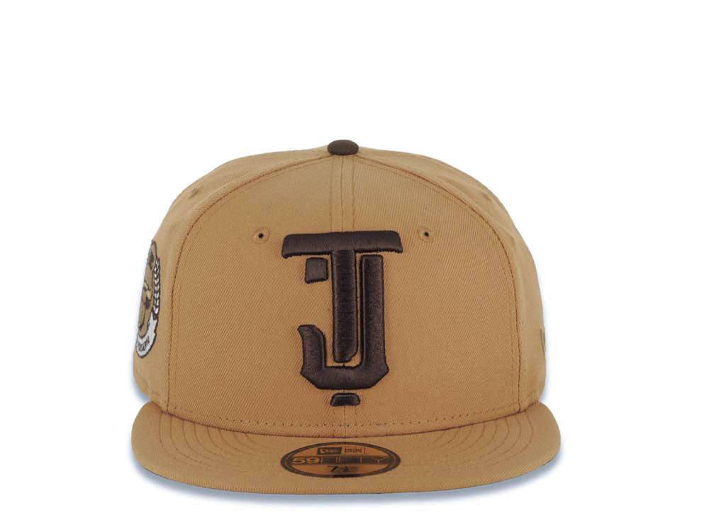 Tijuana Toros New Era LMB 59FIFTY 5950 Fitted Cap Hat Wheat Crown/Visor Brown Logo 10th Anniversary Brown UV