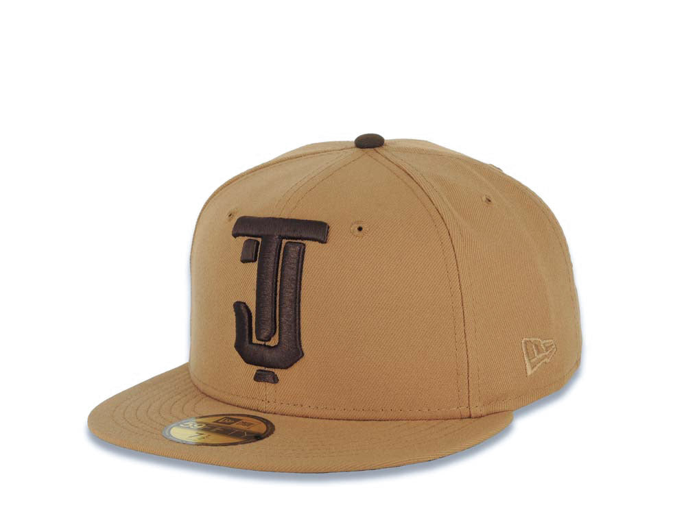 Tijuana Toros New Era LMB 59FIFTY 5950 Fitted Cap Hat Wheat Crown/Visor Brown Logo 10th Anniversary Brown UV
