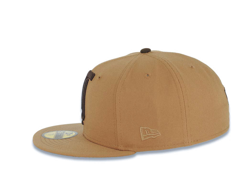 Tijuana Toros New Era LMB 59FIFTY 5950 Fitted Cap Hat Wheat Crown/Visor Brown Logo 10th Anniversary Brown UV