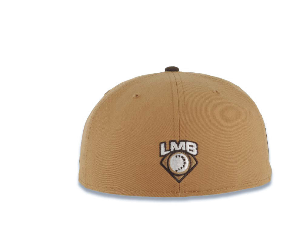 Tijuana Toros New Era LMB 59FIFTY 5950 Fitted Cap Hat Wheat Crown/Visor Brown Logo 10th Anniversary Brown UV