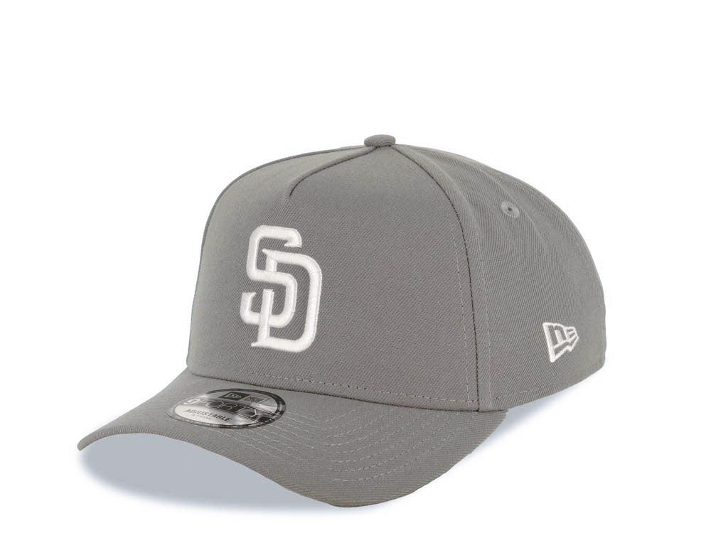 San Diego Padres New Era MLB 9FORTY 940 Adjustable A-Frame Cap Hat Gray Crown/Visor White Logo 1992 All-Star Game Side Patch