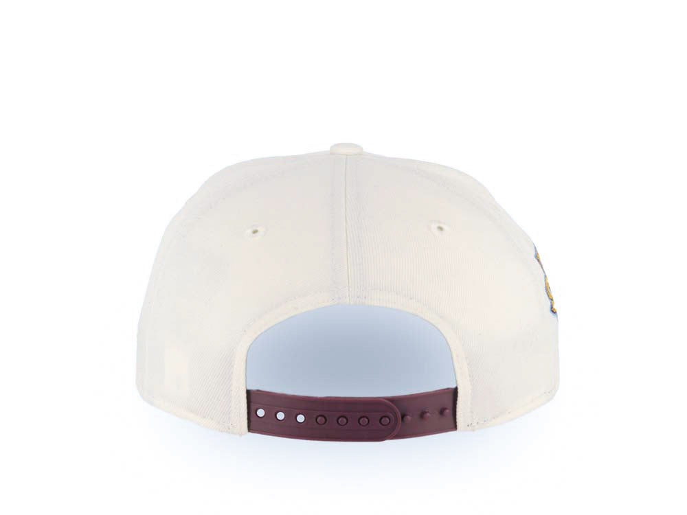 New York Yankees New Era MLB 9FORTY 940 Adjustable A-Frame Cap Hat White Crown/Visor Maroon Logo 2009 World Series Side Patch
