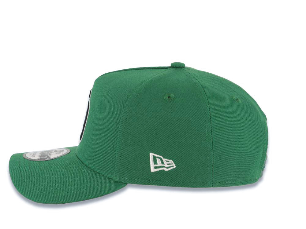 San Diego Padres New Era MLB 9FORTY 940 Adjustable A-Frame Cap Hat Green Crown/Visor Black/White Logo 40th Anniversary Side Patch