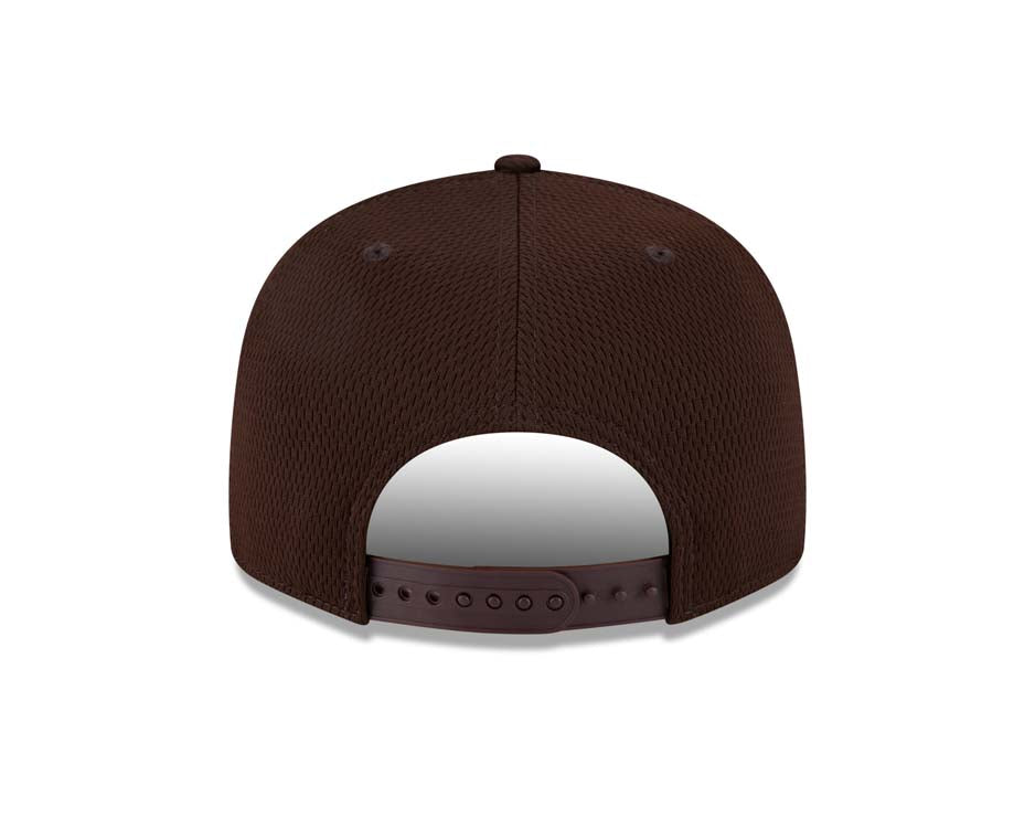 San Diego Padres New Era MLB 9FIFTY 950 Snapback Cap Hat Brown Crown/Visor Brown/Yellow Baseball Club Logo (2025 Clubhouse)