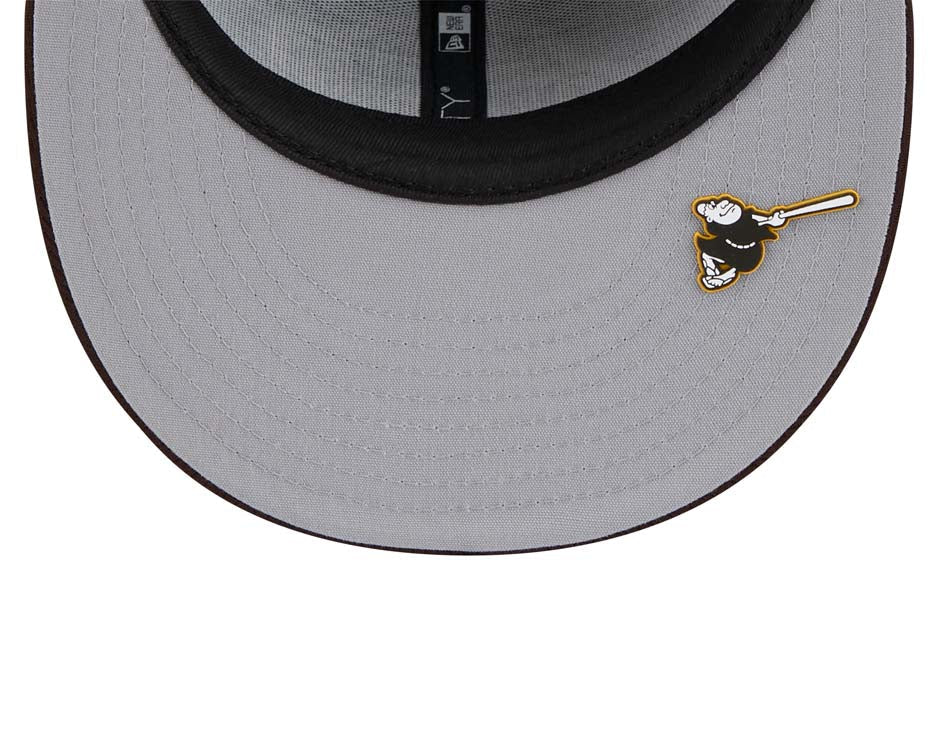 San Diego Padres New Era MLB 9FIFTY 950 Snapback Cap Hat Brown Crown/Visor Brown/Yellow Baseball Club Logo (2025 Clubhouse)