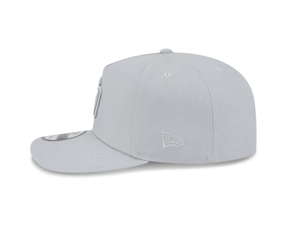 San Diego Padres New Era MLB 9FIFTY 950 Snapback A-Frame Cap Hat Dark Gray Crown/Visor Dark Gray Logo (Color Pack)