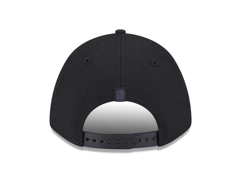 San Diego Padres New Era MLB 9FORTY 940 Adjustable A-Frame Cap Hat Black American Flag Crown/Visor Black Logo