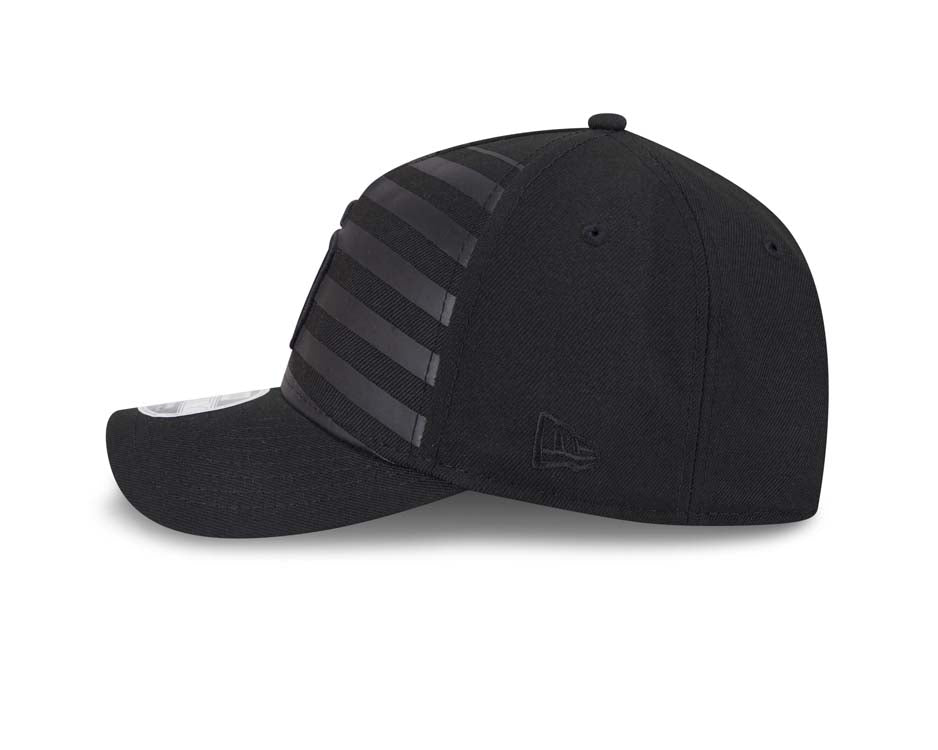 San Diego Padres New Era MLB 9FORTY 940 Adjustable A-Frame Cap Hat Black American Flag Crown/Visor Black Logo