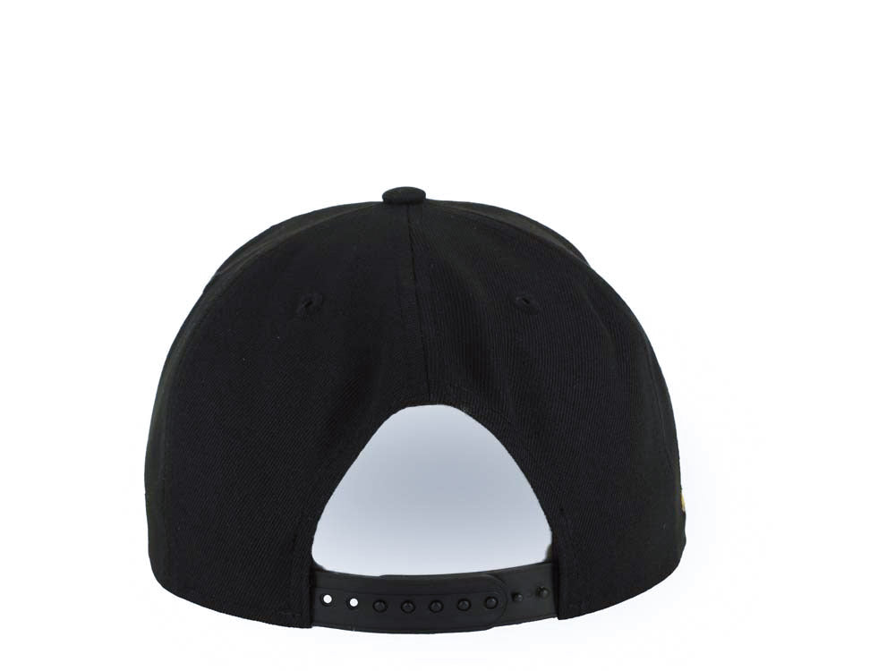 San Diego Padres New Era MLB 9FORTY 940 Adjustable A-Frame Cap Hat Black Crown/Visor White Logo With Yellow Rose 10th Anniversary Petco Park Side Patch