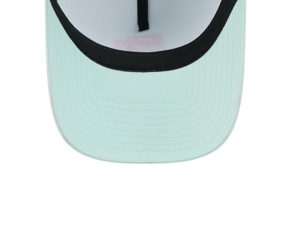 San Diego Padres New Era MLB 9FORTY 940 Adjustable A-Frame Mesh/Trucker Cap Hat Light Teal Crown/Visor Magenta Logo (2022 City Connect)