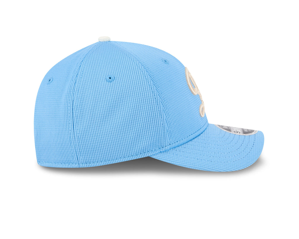(City Connect) Los Angeles Dodgers New Era MLB 9FORTY 940 Adjustable M-Crown Cap Hat Sky Blue Crown/Visor Cream Logo
