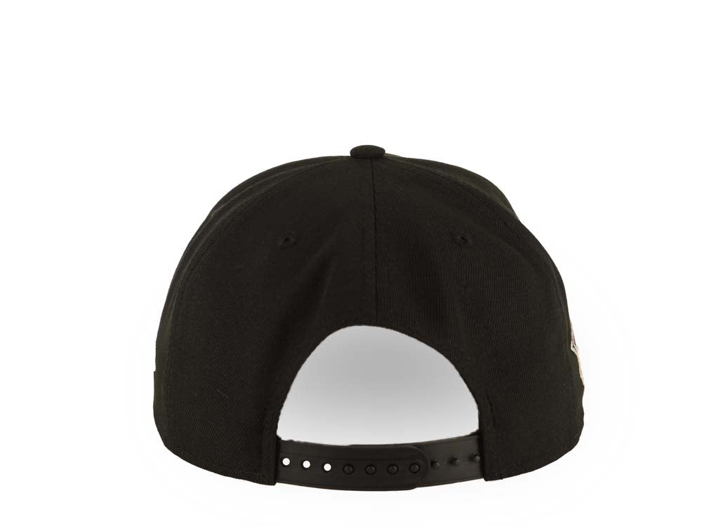 San Francisco Giants New Era 9FORTY 940 Adjustable A-Frame Cap Hat Black Crown/Visor Glow White Logo 60th Anniversary Side Patch Gray UV