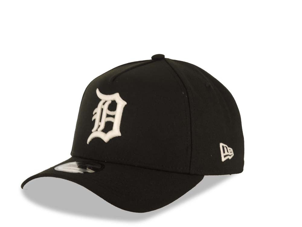 Detroit Tigers New Era 9FORTY 940 Adjustable A-Frame Cap Hat Black Crown/Visor White Logo 2012 World Series Side Patch Gray UV