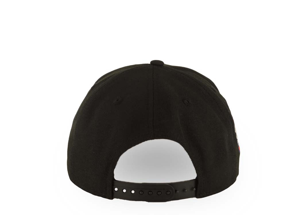 Detroit Tigers New Era 9FORTY 940 Adjustable A-Frame Cap Hat Black Crown/Visor White Logo 2012 World Series Side Patch Gray UV