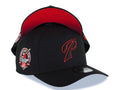 San Diego Padres New Era MLB 9FORTY 940 Adjustable A-Frame Cap Hat Black Crown/Visor Black/Red P Logo 40th Anniversary Side Patch Red UV