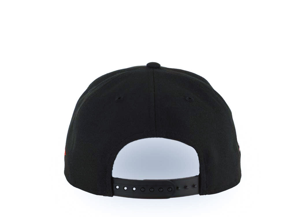 San Diego Padres New Era MLB 9FORTY 940 Adjustable A-Frame Cap Hat Black Crown/Visor Black/Red P Logo 40th Anniversary Side Patch Red UV