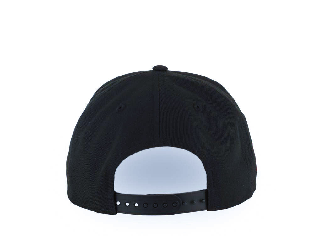 New York Yankees New Era MLB 9FORTY 940 Adjustable A-Frame Cap Hat Black Crown/Visor Black/Red Logo 2024 World Series Side Patch Red UV