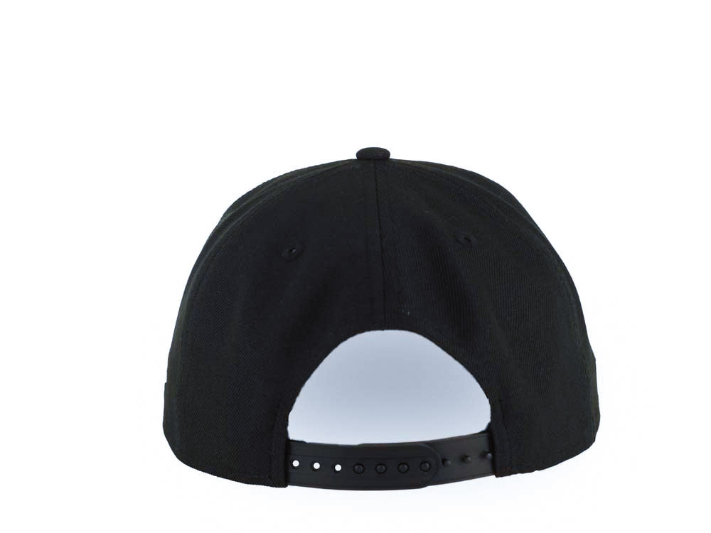 San Diego Padres New Era MLB 9FORTY 940 Adjustable A-Frame Cap Hat Black Crown/Visor Orange/Navy Flat Stitch Logo Batterman Batty Side Patch