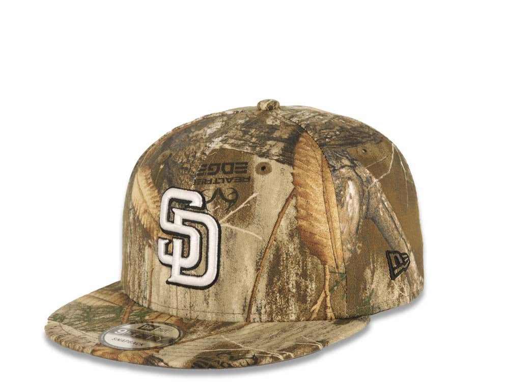 San Diego Padres New Era MLB 9FIFTY 950 Snapback Cap Hat Real Tree Edge Camo Crown/Visor White/Black Logo 1998 World Series Side Patch