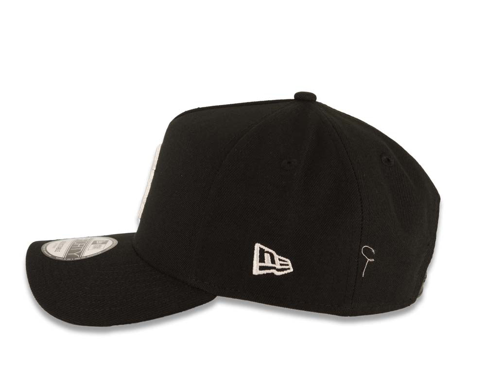 Boston Red Sox New Era MLB 9FORTY 940 Adjustable A-Frame Cap Hat Black Crown/Visor White Logo 2018 World Series Side Patch Gray UV