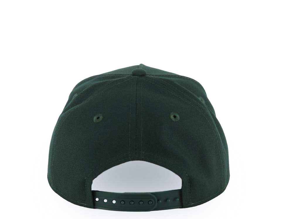 Oakland A's Athletics New Era MLB 9FORTY 940 Adjustable A-Frame Cap Hat Dark Green Crown/Visor White Logo