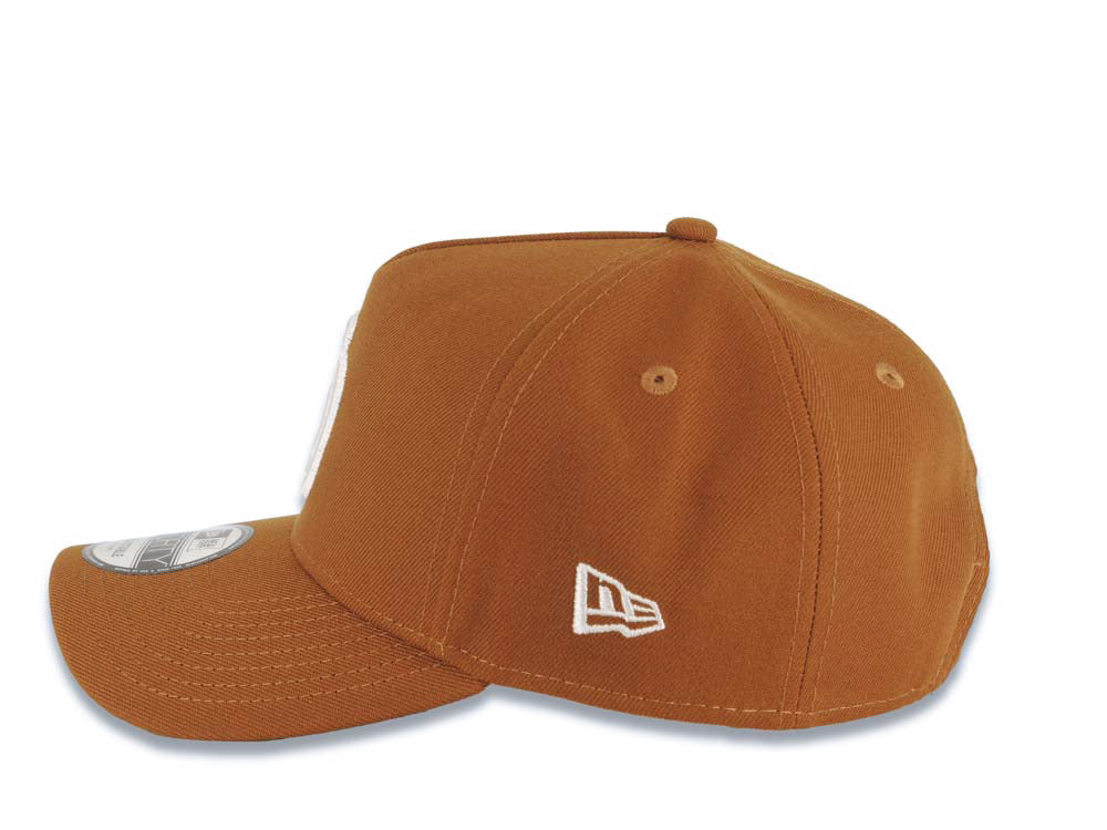 San Diego Padres New Era MLB 9FORTY 940 Adjustable A-Frame Cap Hat Brown Crown/Visor White Logo 25th Anniversary Side Patch Gray UV