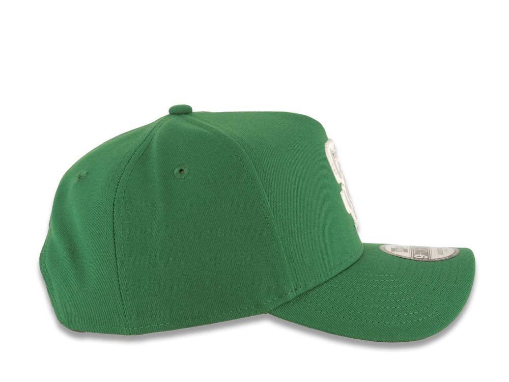 San Diego Padres New Era MLB 9FORTY 940 Adjustable A-Frame Cap Hat Green Crown/Visor White Logo Gray UV
