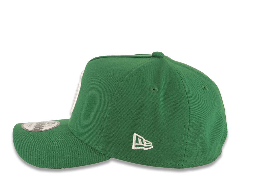San Diego Padres New Era MLB 9FORTY 940 Adjustable A-Frame Cap Hat Green Crown/Visor White Logo Gray UV