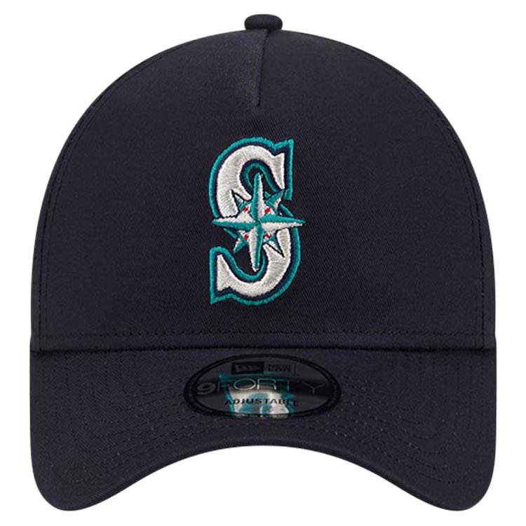 Seattle Mariners New Era MLB 9FORTY 940 Adjustable A-Frame Cap Hat Navy Blue Crown/Visor Team Color Logo