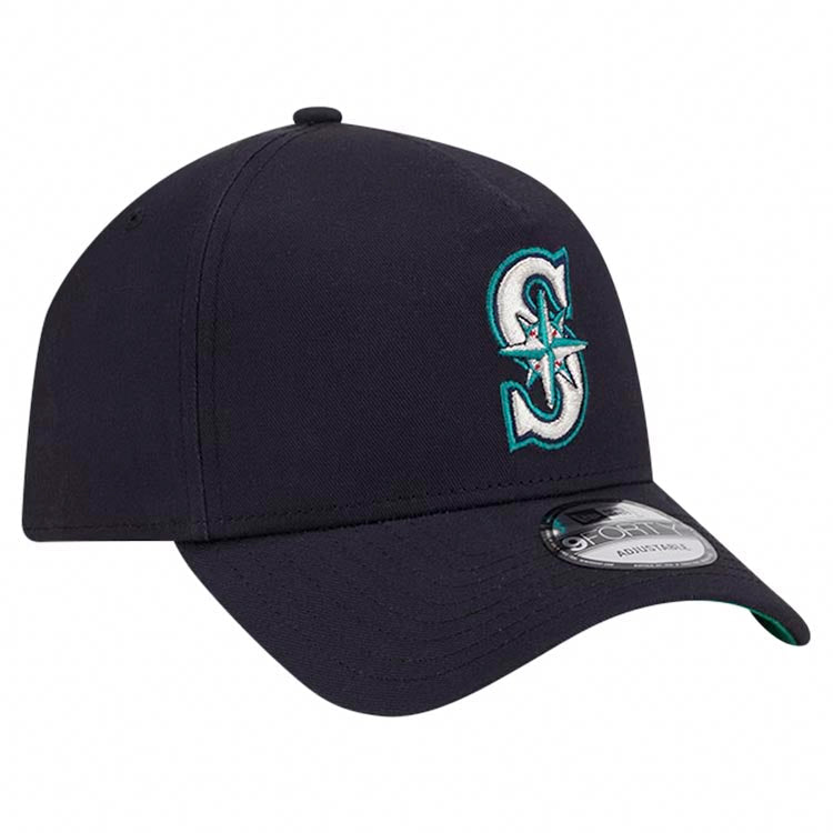 Seattle Mariners New Era MLB 9FORTY 940 Adjustable A-Frame Cap Hat Navy Blue Crown/Visor Team Color Logo