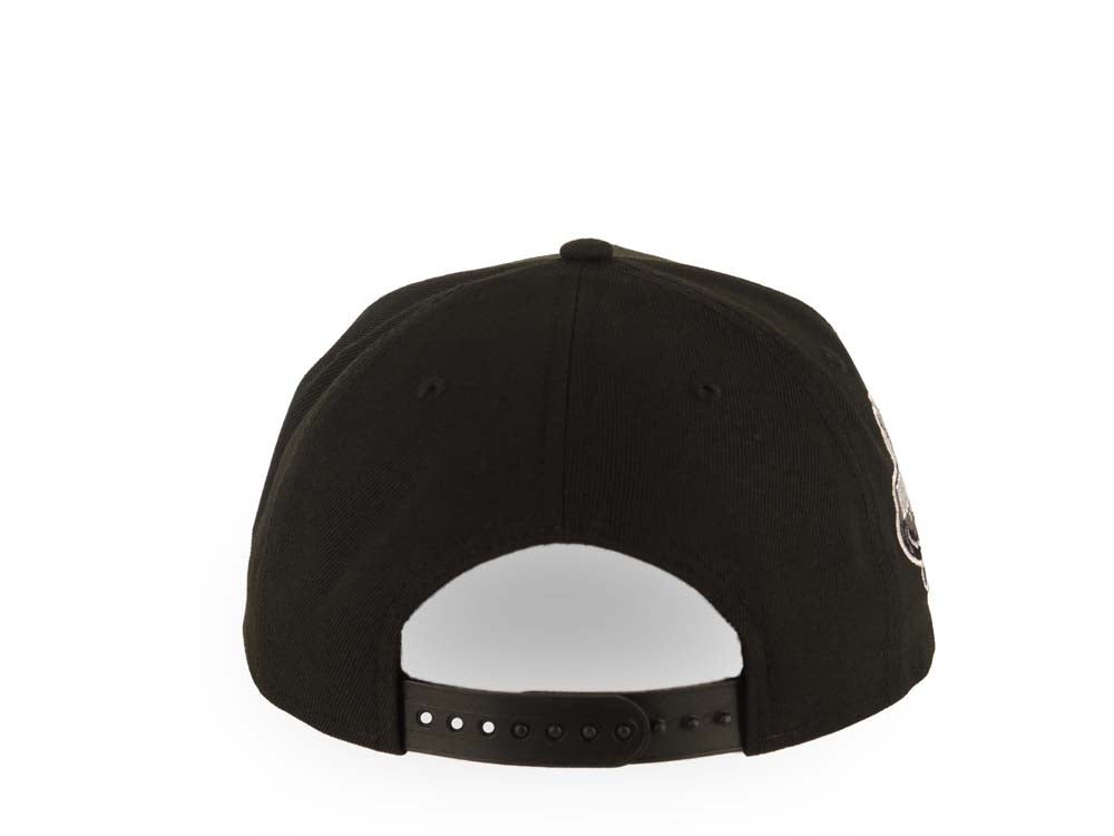 Los Angeles Dodgers New Era MLB 9FORTY 940 Adjustable A-Frame Cap Hat Black Crown/Visor White Logo With Palm Trees 40th Anniversary Stadium Side Patch