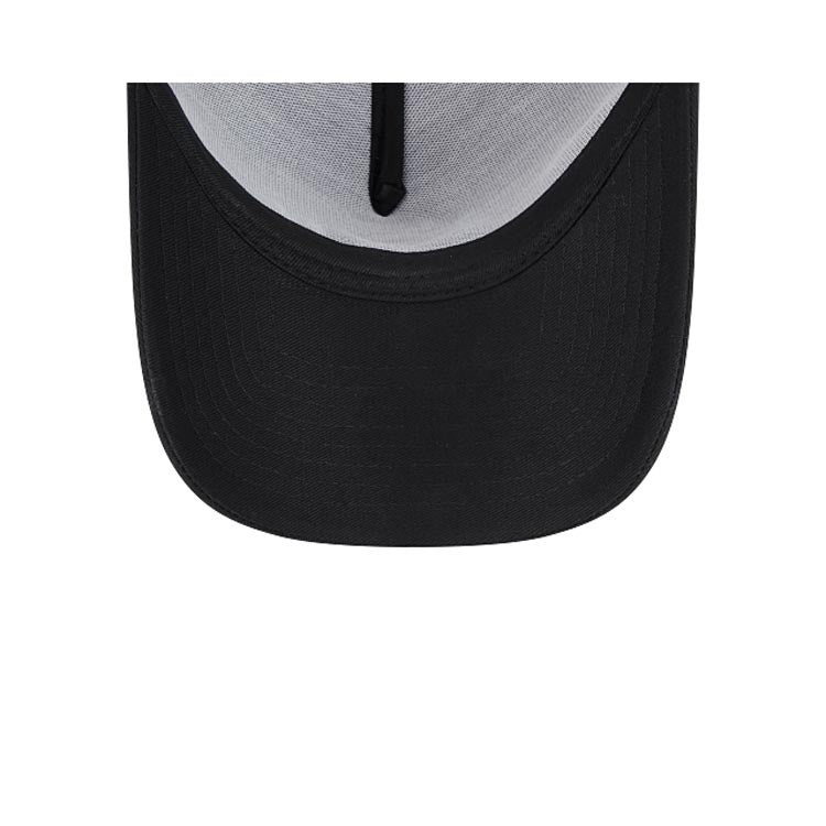 Chicago White Sox New Era MLB 9FORTY 940 Adjustable A-Frame Mes/Trucker Cap Hat Black Crown/Visor White Logo
