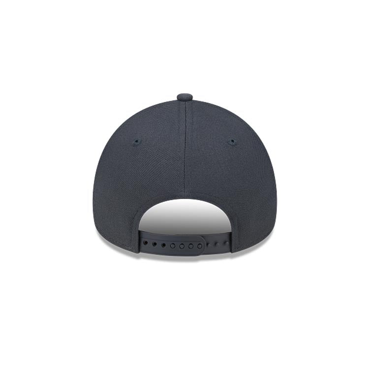 New York Mets New Era MLB 9FORTY 940 Adjustable A-Frame Cap Hat Dark Gray Crown/Visor Black/White Logo