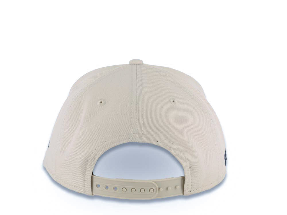 San Diego FC New Era MLS 9FORTY 940 Adjustable A-Frame Cap Hat Stone Crown/Visor Navy Blue Logo Navy Blue UV