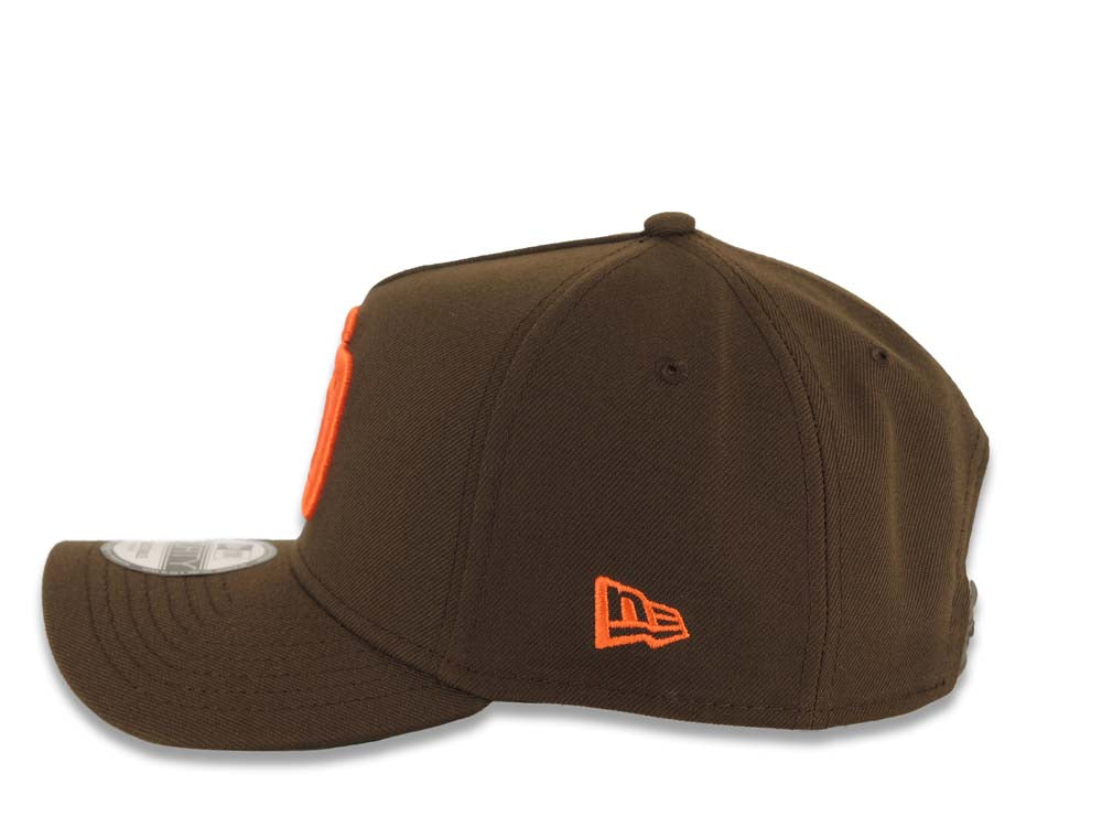 San Diego Padres New Era MLB 9FORTY 940 Adjustable A-Frame Cap Hat Brown Crown/Visor Orange Logo Green UV