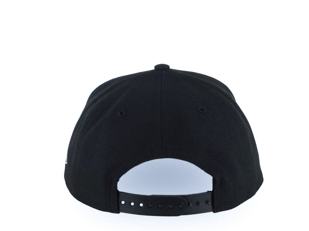 San Diego Padres New Era MLB 9FORTY 940 Adjustable A-Frame Cap Hat Black Crown/Visor Glow White/Orange Logo Gray UV