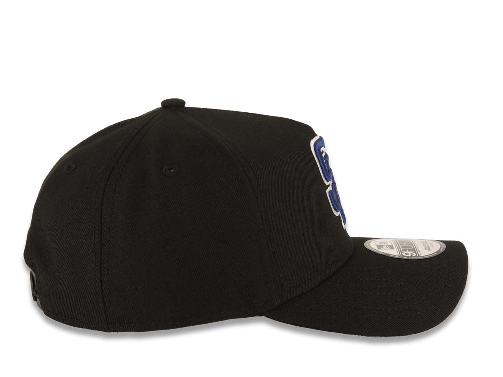 San Diego Padres New Era MLB 9FORTY 940 Adjustable A-Frame Cap Hat Black Crown/Visor Royal Blue/White Logo Gray UV
