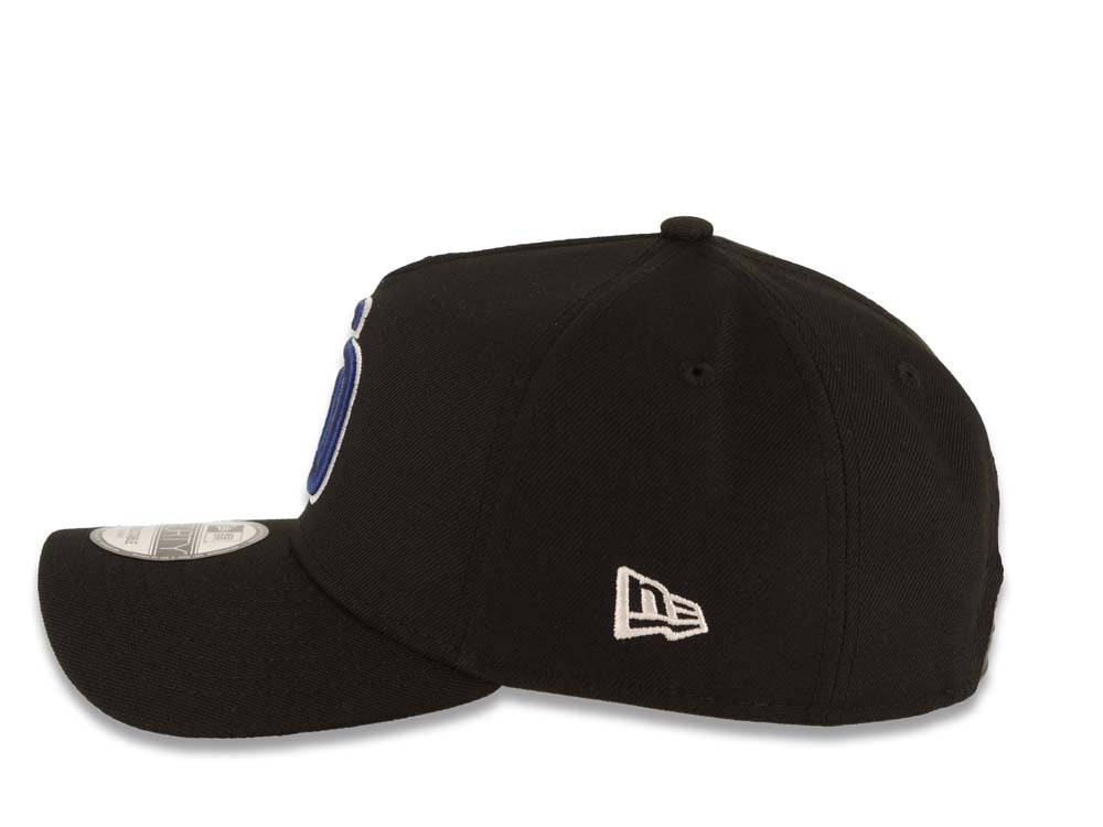 San Diego Padres New Era MLB 9FORTY 940 Adjustable A-Frame Cap Hat Black Crown/Visor Royal Blue/White Logo Gray UV