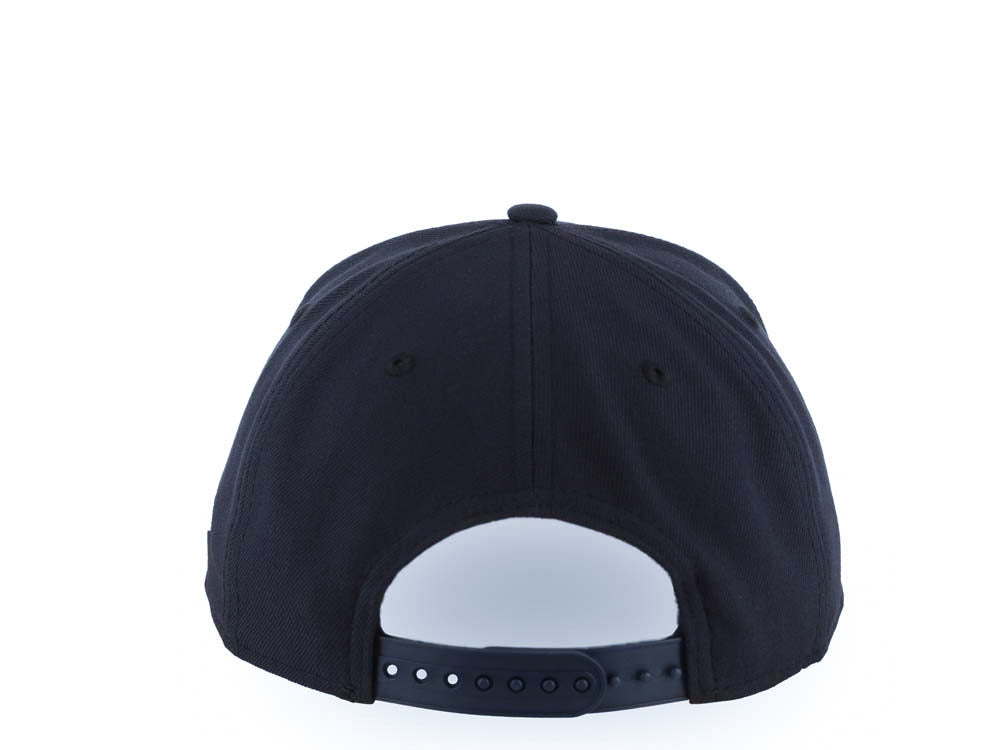 San Diego Padres New Era MLB 9FORTY 940 Adjustable A-Frame Cap Hat Navy Blue Crown/Visor Navy Blue/Orange/White Script Logo