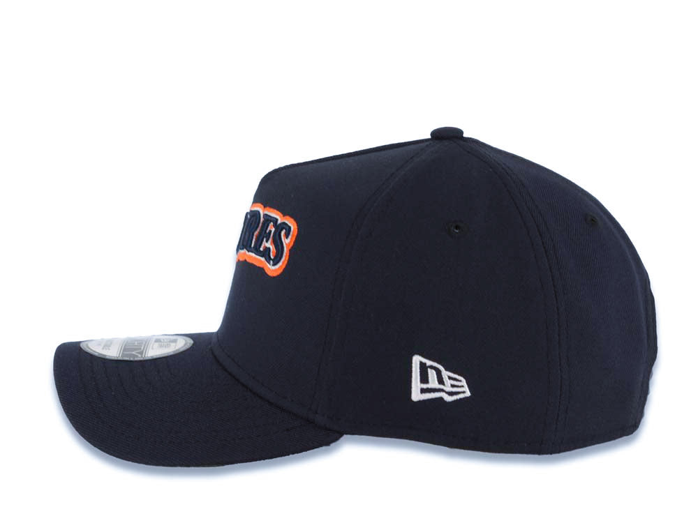 San Diego Padres New Era MLB 9FORTY 940 Adjustable A-Frame Cap Hat Navy Blue Crown/Visor Navy Blue/Orange/White Script Logo