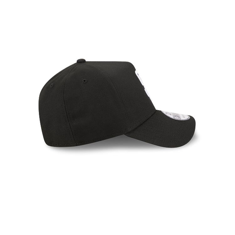 San Diego Padres New Era MLB 9FORTY 940 Adjustable A-Frame Cap Hat Black Crown/Visor White Logo Gray UV