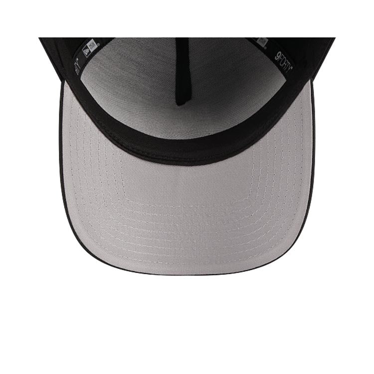 San Diego Padres New Era MLB 9FORTY 940 Adjustable A-Frame Cap Hat Black Crown/Visor White Logo Gray UV
