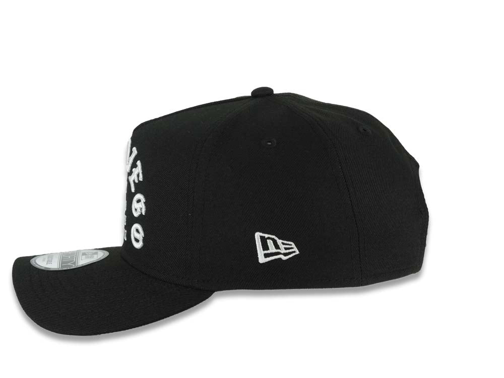 San Diego Padres New Era MLB 9FORTY 940 Adjustable A-Frame Cap Hat Black Crown/Visor White 1969 Major League Baseball Logo 40th Anniversary Side Patch
