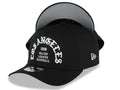 Los Angeles Dodgers New Era MLB 9FORTY 940 Adjustable A-Frame Cap Hat Black Crown/Visor White 1969 Major League Baseball Logo Gray UV