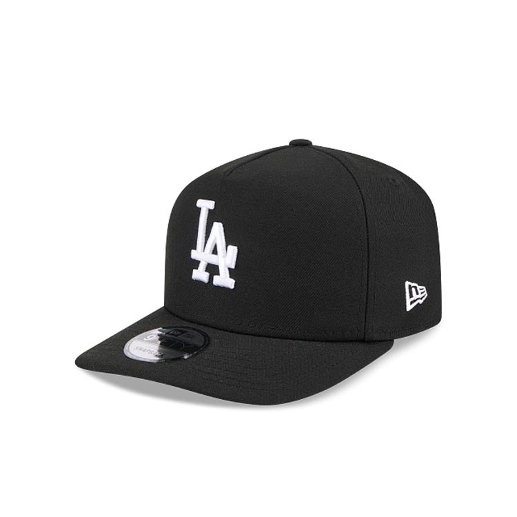 Los Angeles Dodgers New Era MLB 9FIFTY 950 Snapback A-Frame Cap Hat Black Crown/Visor White Logo Gray UV