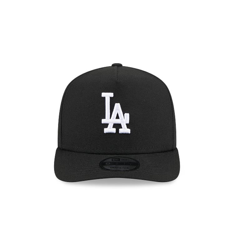 Los Angeles Dodgers New Era MLB 9FIFTY 950 Snapback A-Frame Cap Hat Black Crown/Visor White Logo Gray UV