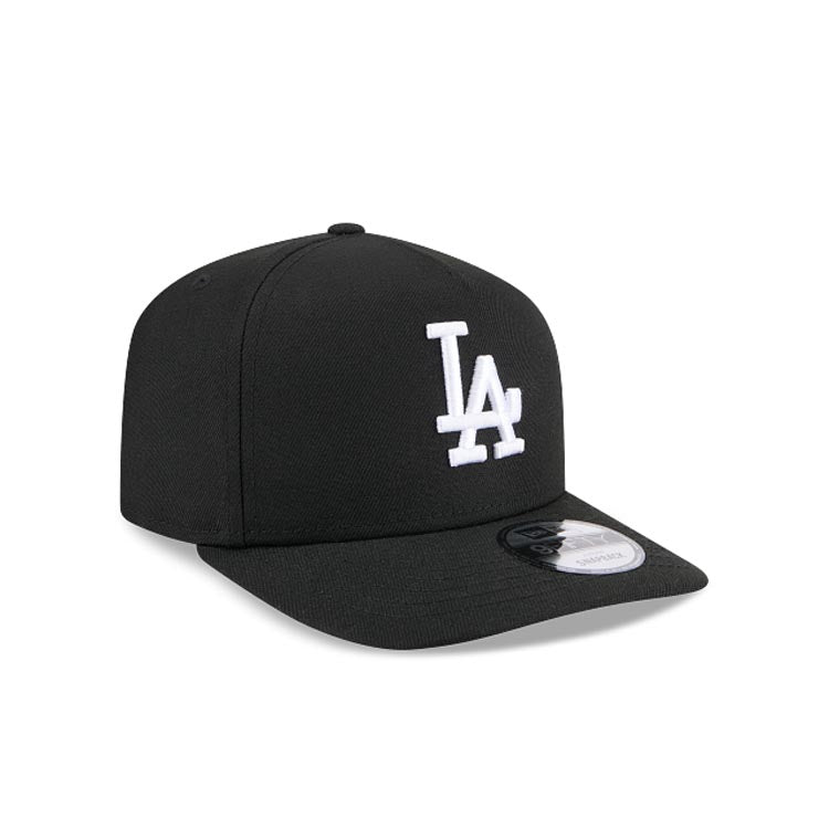 Los Angeles Dodgers New Era MLB 9FIFTY 950 Snapback A-Frame Cap Hat Black Crown/Visor White Logo Gray UV