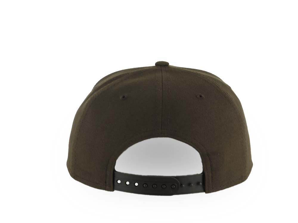 San Diego Padres New Era MLB 9FORTY 940 Adjustable A-Frame Hat Brown Crown/Visor Brown/Orange Logo Gray UV